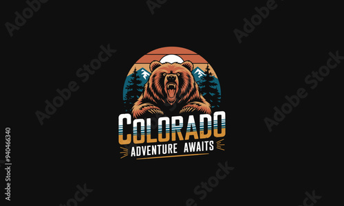 logo design of a colorado adventure vector template
