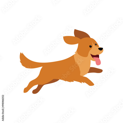 Golden Retriever Dog Vector Illustration Collection