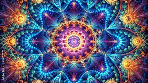 Abstract fractal mandala background for relaxation, fractal, abstract, background, mandala, design, intricate, pattern