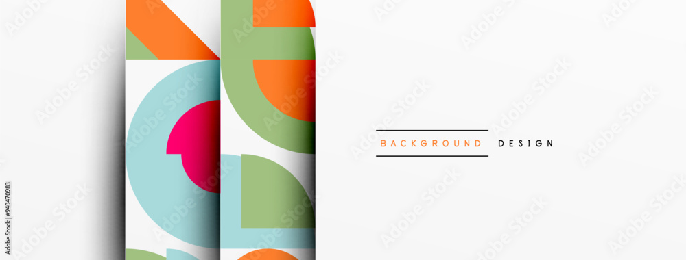 Geometric design abstract background - circles squares Geometric design abstract background - circles squares