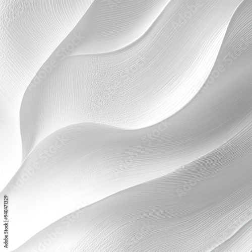 Abstract White Swirling Lines and Curves with Subtle Texture photo