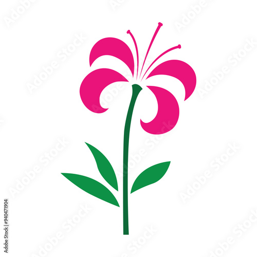 imple Floral Vector Illustrations for Design Use photo