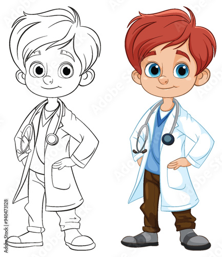 Cartoon Doctor Character Illustration