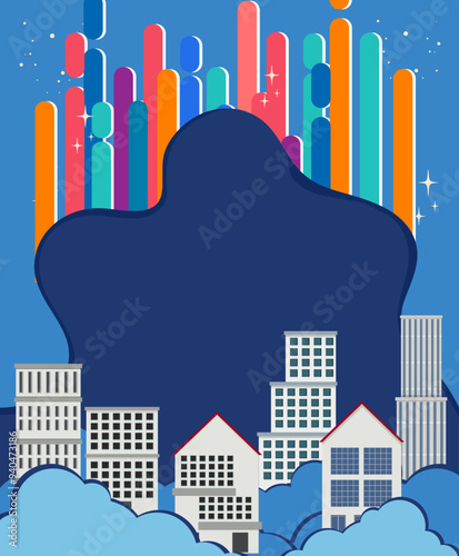 Colorful Startup Cityscape Illustration