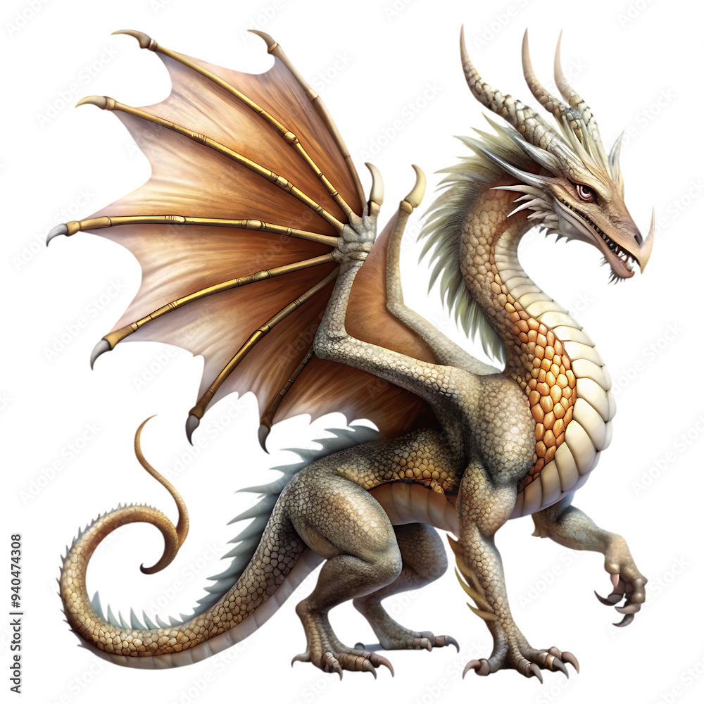 Fairytale dragon isolated on transparent background Fairytale dragon isolated on transparent background