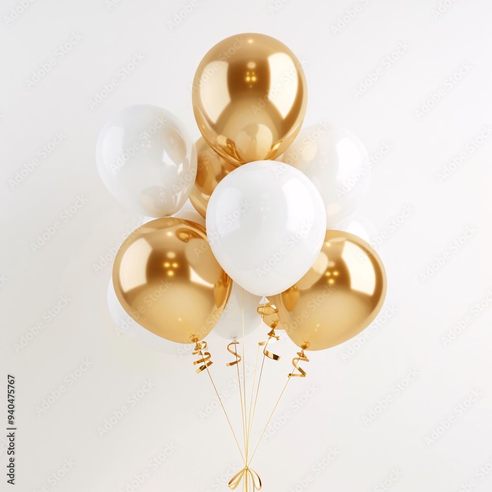 3. Luxurious event decor with a bunch of gold and white balloons, elegant party decorations, helium-filled latex balloons, golden and ivory color scheme, floating balloon bouquet, celebration theme, 3. Luxurious event decor with a bunch of gold and white balloons, elegant party decorations, helium-filled latex balloons, golden and ivory color scheme, floating balloon bouquet, celebration theme,