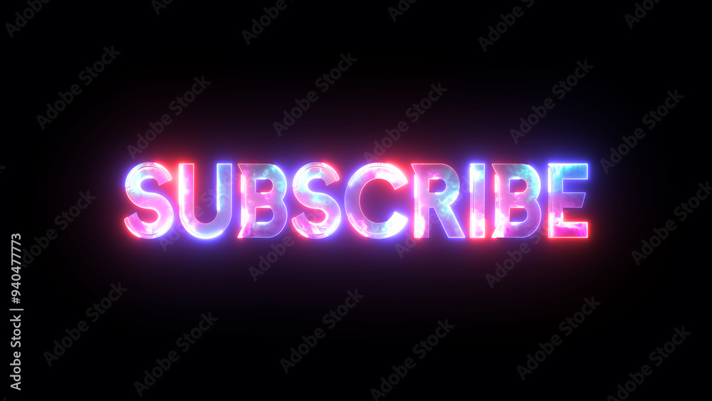 Glowing neon text subscribe button. Subscribe clip text for social media Glowing neon text subscribe button. Subscribe clip text for social media