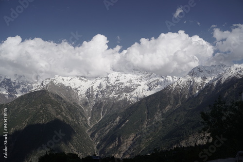 Kinnaur Kailash at dusk, Kalpa, Kinnaur district, Himachal Pradesh, Himalayas, India photo