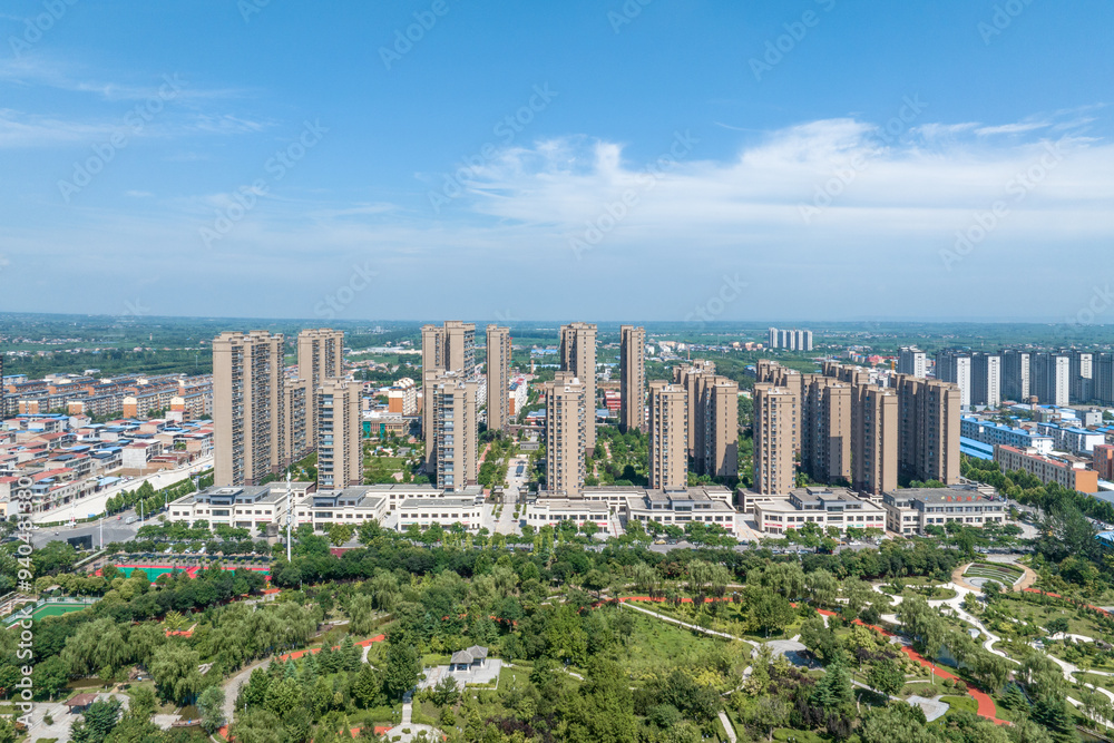 Fototapeta premium view of city,named yuncheng,shanxi
