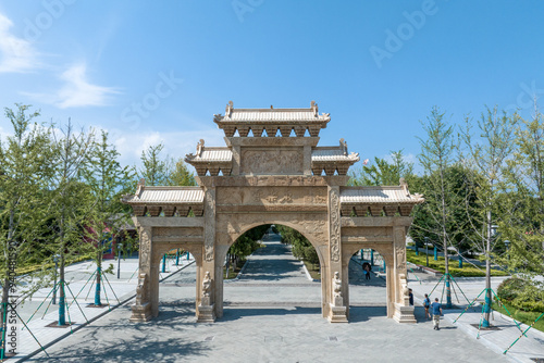 view of palace park,named yongle palace in yuncheng,shangxi photo