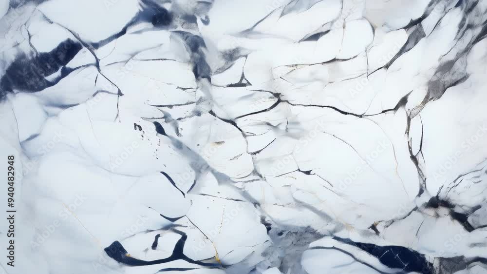 Exploring stunning cracked glacier ice formations in a remote arctic landscape during mid-day sunlight Exploring stunning cracked glacier ice formations in a remote arctic landscape during mid-day sunlight