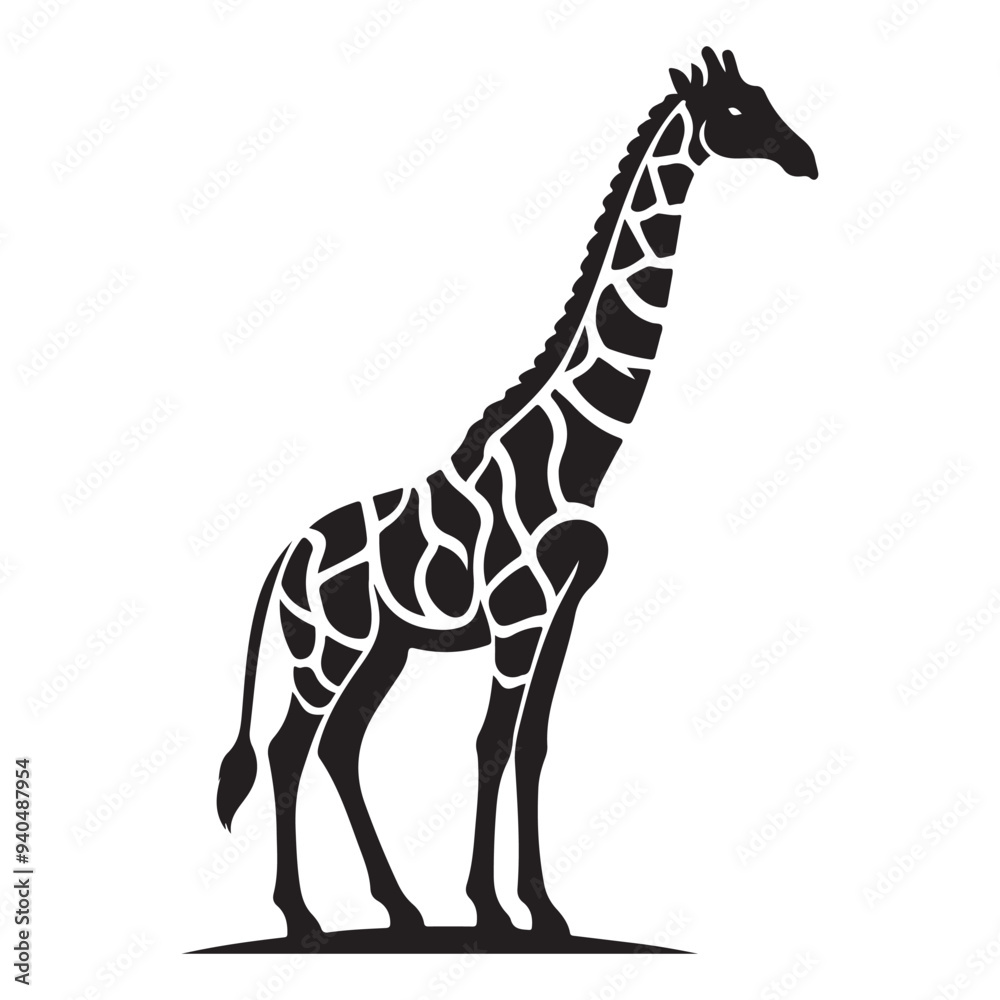 Naklejka premium silhouette Giraffe