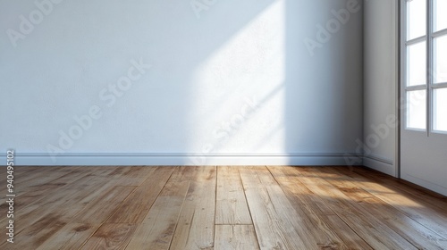 Empty Room with Hardwood Floor and Window