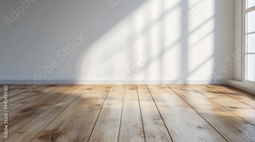 Empty Room with Wooden Floor and Window