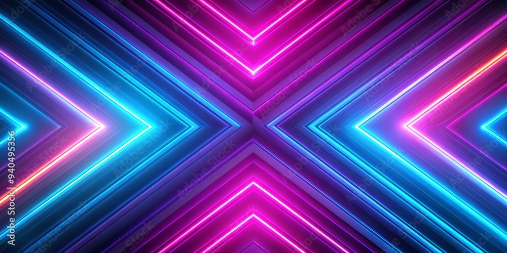 Abstract Neon Lines with Diagonal Pattern, 3D, Blue, Pink, Purple, Neon, Glowing Abstract Neon Lines with Diagonal Pattern, 3D, Blue, Pink, Purple, Neon, Glowing