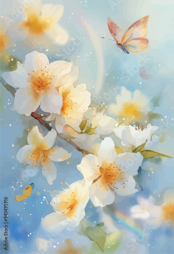 Blossoming beauty: A vibrant floral fantasy