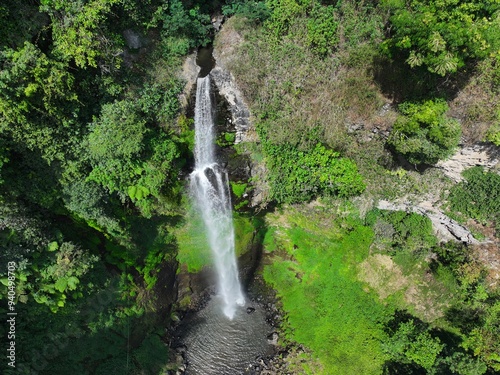 Water fall at Cimahi river, Cimahi, West Java, Indonesia photo