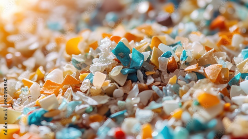 Close-up of Colorful Plastic Micro-beads Close-up of Colorful Plastic Micro-beads