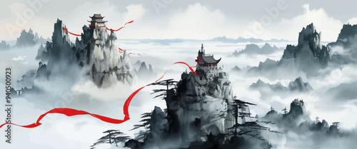 Fantasy Castle in the Clouds