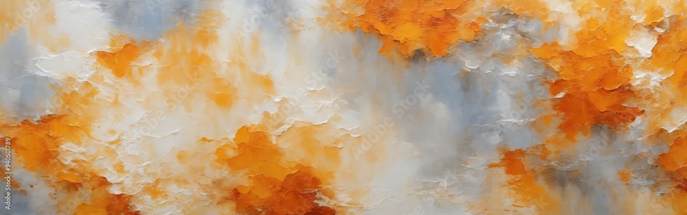 Abstract painting with textured background in shades of orange, Abstract painting with textured background in shades of orange,
