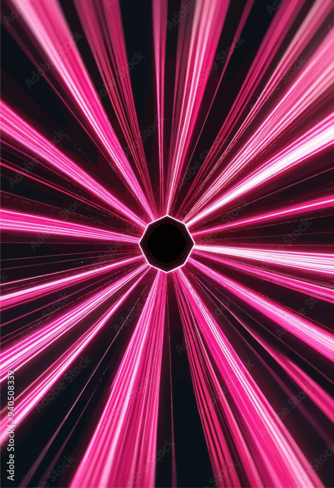 Pink Light Beam with Dark Center