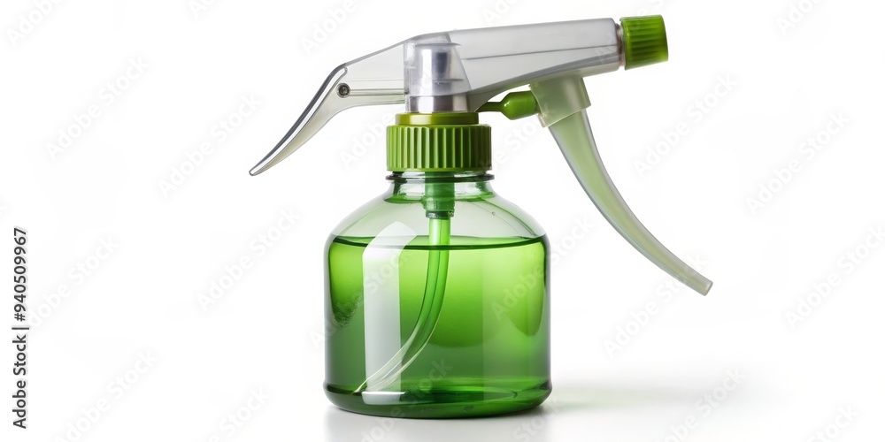 Green Plastic Spray Bottle with White Background, Isolated, Cleaning, Household, Product ,spray bottle, cleaning product Green Plastic Spray Bottle with White Background, Isolated, Cleaning, Household, Product ,spray bottle, cleaning product