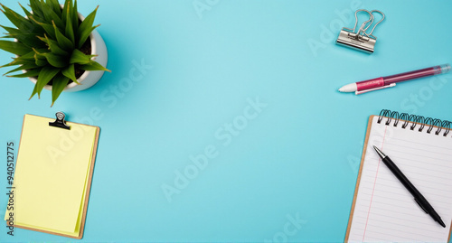 notebook and pencil