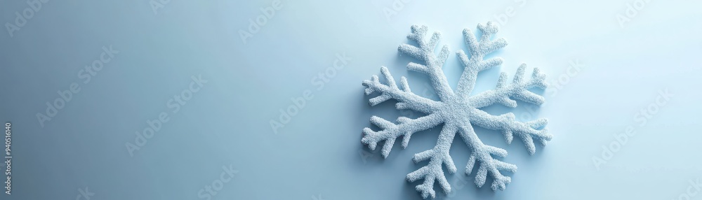 Minimalist Background with 3D Christmas Snowflake, elegant design showcasing a decorative snowflake, ample space for personalized messages or festive greetings. Minimalist Background with 3D Christmas Snowflake, elegant design showcasing a decorative snowflake, ample space for personalized messages or festive greetings.