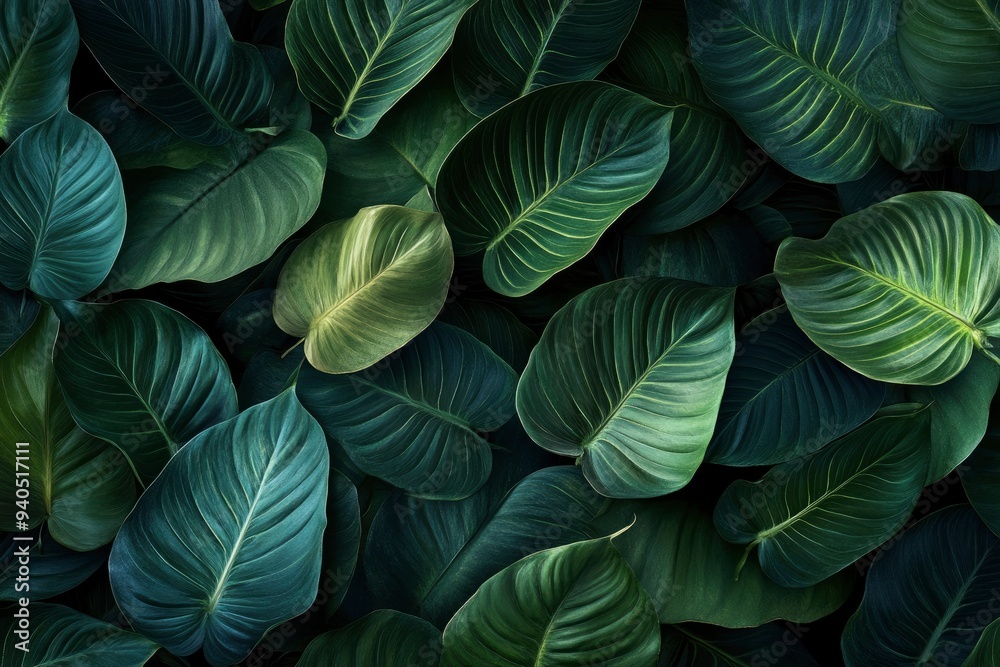 Nature leaves, green tropical forest, backgound illustration concept , ai Nature leaves, green tropical forest, backgound illustration concept , ai