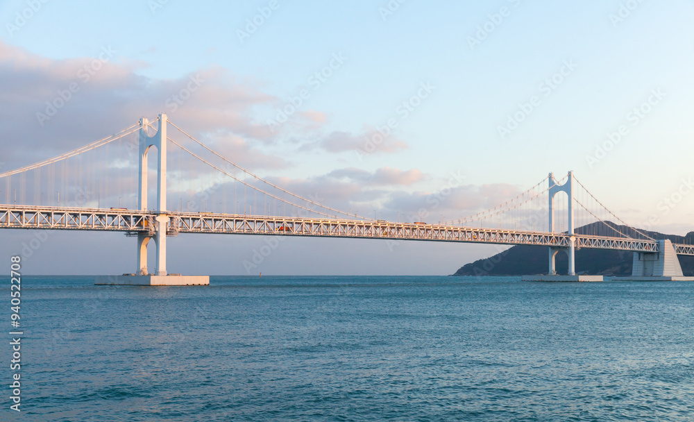 Gwangandaegyo bridge view, a suspension bridge of Busan city, South Korea Gwangandaegyo bridge view, a suspension bridge of Busan city, South Korea