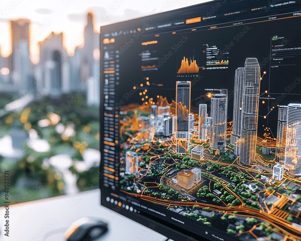 Using AI technology in Urban Planning and data driven solutions showing ...