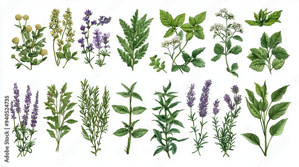 Herbal plant illustrations Herbal plant illustrations