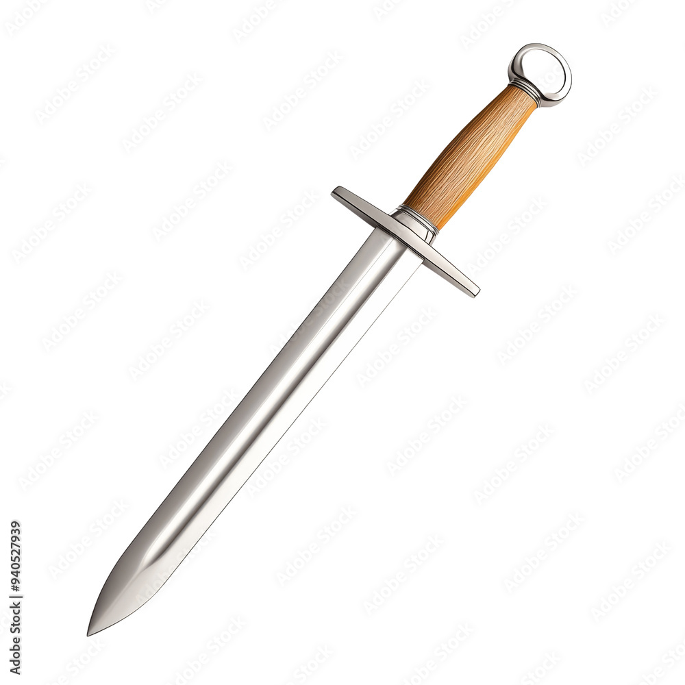 A detailed, sharp dagger with a wooden handle, showcasing craftsmanship and design. Perfect for historical or fantasy themes. Isolated on transparent background. A detailed, sharp dagger with a wooden handle, showcasing craftsmanship and design. Perfect for historical or fantasy themes. Isolated on transparent background.