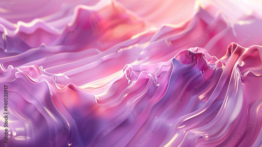 Abstract 3D digital wave art: a mesmerizing visual masterpiece with pink and purple high-saturation background, exuding depth and texture, showcasing a futuristic and modern aesthetic Abstract 3D digital wave art: a mesmerizing visual masterpiece with pink and purple high-saturation background, exuding depth and texture, showcasing a futuristic and modern aesthetic