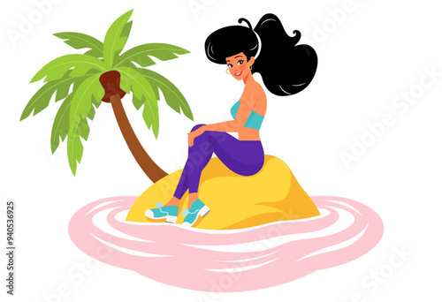 Chillin' on a Rock in Paradise
