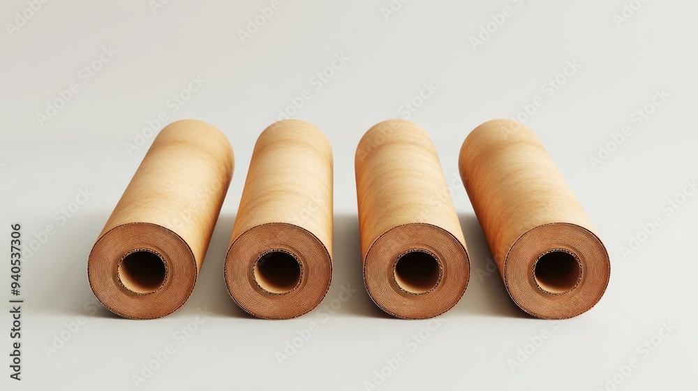 Four Rolls of Brown Paper Four Rolls of Brown Paper