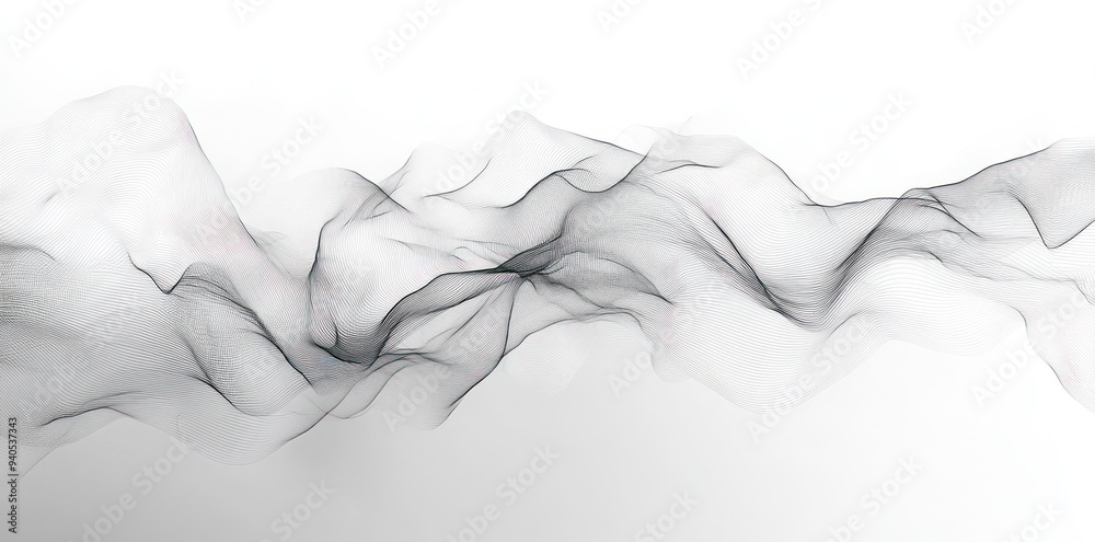 Abstract Wave Pattern with Intersecting Lines Abstract Wave Pattern with Intersecting Lines