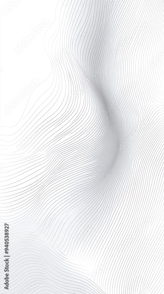 Abstract Curving Lines on White Background Abstract Curving Lines on White Background