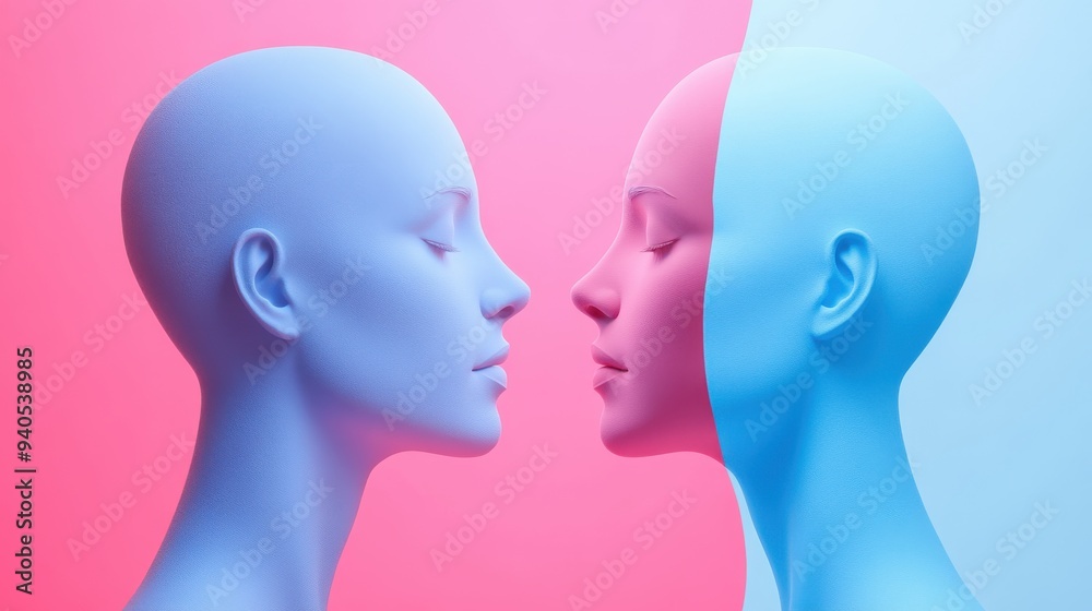 Growth of empathy flat design, front view, understanding others theme, 3D render, Splitcomplementary color scheme Growth of empathy flat design, front view, understanding others theme, 3D render, Splitcomplementary color scheme