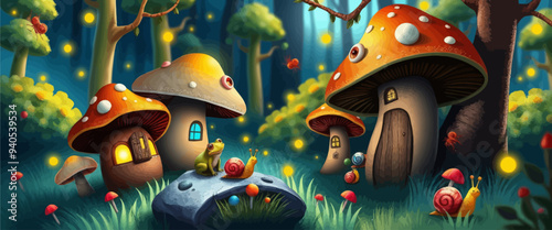 Fantastical Forest: A Whimsical World of Mushrooms and Creatures