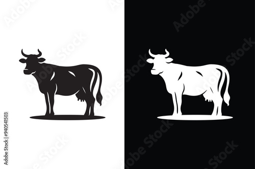 Cow template vector logo. Cow logo icon design vector illustration