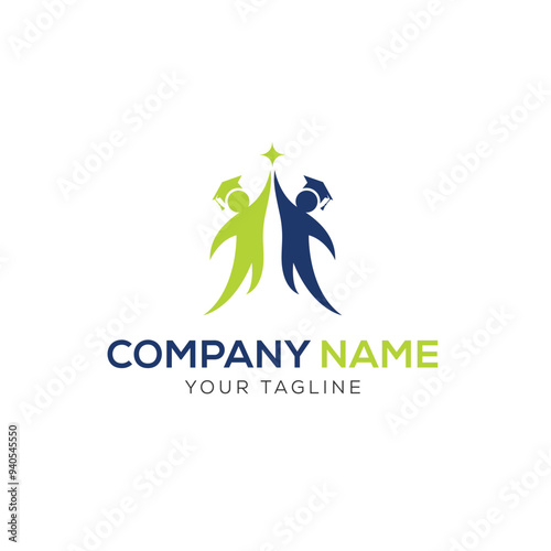 Kids Learning Logo Template Design Vector, Emblem, Design Concept, Creative Symbol, Icon