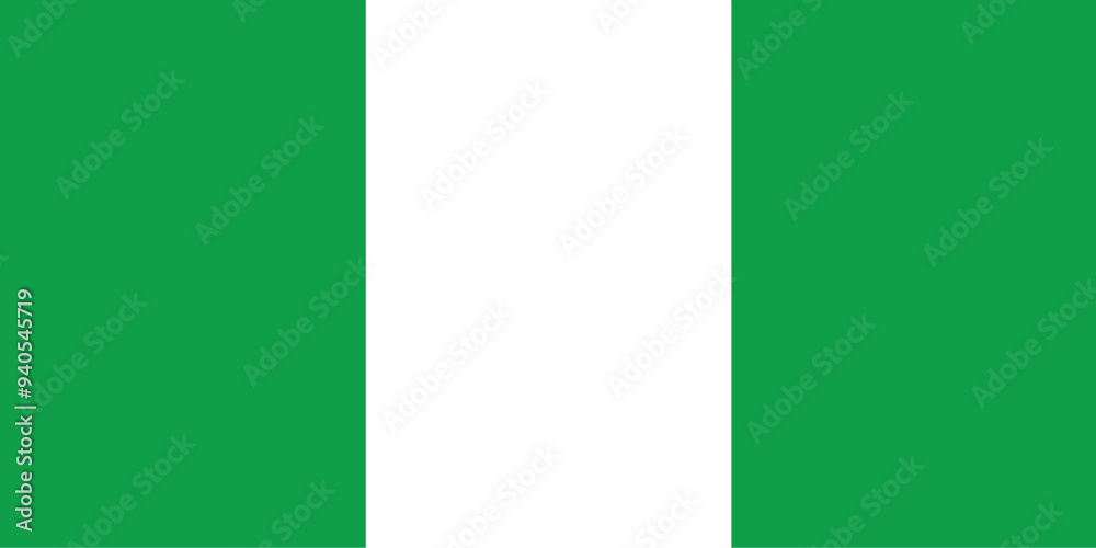 Nationall flag of Nigeria. Vector illustration
Nationall flag of Nigeria. Vector illustration