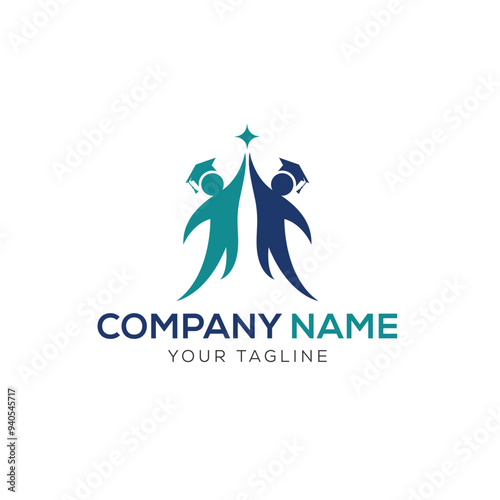 Kids Learning Logo Template Design Vector, Emblem, Design Concept, Creative Symbol, Icon