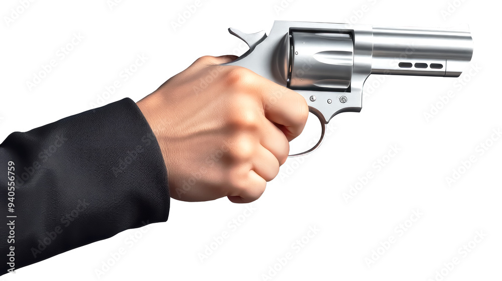 Hand Holding Gun isolated on white background png file. Hand Holding Gun isolated on white background png file.