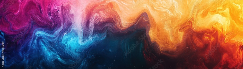 Abstract Swirling Colors with Hues of Blue, Red, and Yellow Abstract Swirling Colors with Hues of Blue, Red, and Yellow