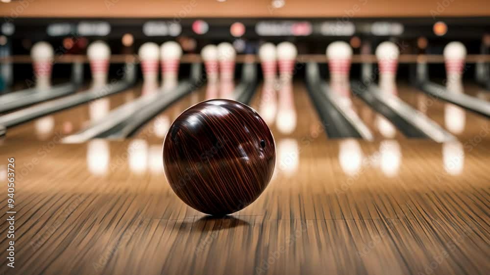 Dynamic Animation of Bowling Ball Rolling Along Lines