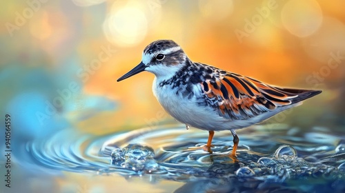 Ruddy Turnstone on background.