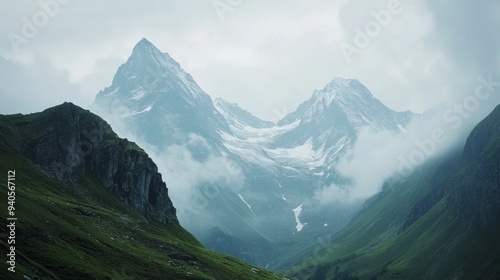 Alps in Zernez park mountain view