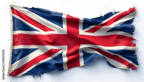 British Flag with Torn Edges